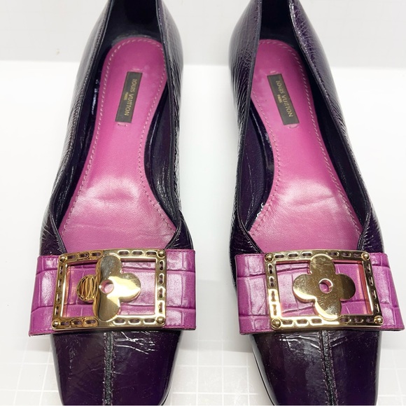 Louis Vuitton Patent Leather Flower Flats Size 37 - Picture 6 of 11